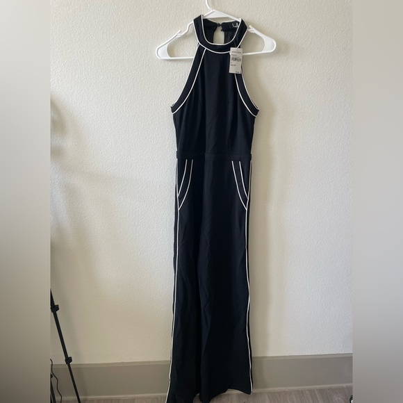 NWT lulus black and white sleeveless mod babe jumpsuit - Picture 2 of 4